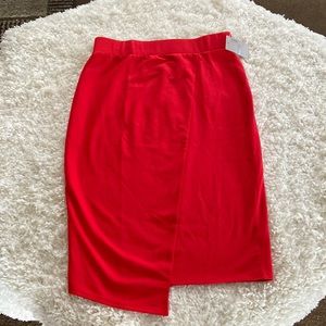 JC Penney Belle Sky Elastic Red Pencil Skirt (NWT)